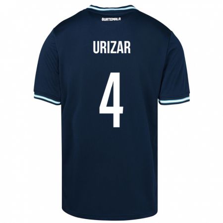 Kandiny Férfi Guatemala Jeshua Urizar #4 Kék Idegenbeli Jersey 24-26 Mez Póló Ing