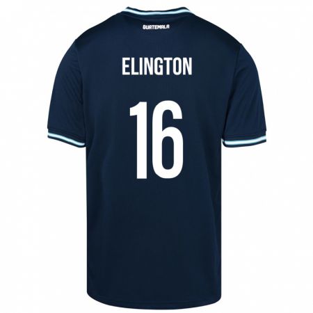 Kandiny Férfi Guatemala Elvi Elington #16 Kék Idegenbeli Jersey 24-26 Mez Póló Ing