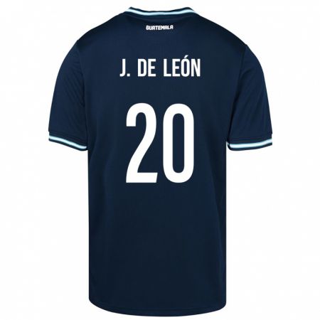 Kandiny Férfi Guatemala Jorge De León #20 Kék Idegenbeli Jersey 24-26 Mez Póló Ing