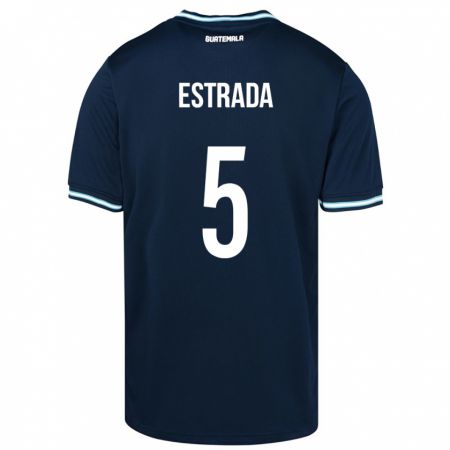 Kandiny Férfi Guatemala Elizabeth Estrada #5 Kék Idegenbeli Jersey 24-26 Mez Póló Ing