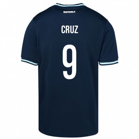 Kandiny Férfi Guatemala Celsa Cruz #9 Kék Idegenbeli Jersey 24-26 Mez Póló Ing