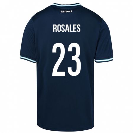 Kandiny Férfi Guatemala Yareni Rosales #23 Kék Idegenbeli Jersey 24-26 Mez Póló Ing