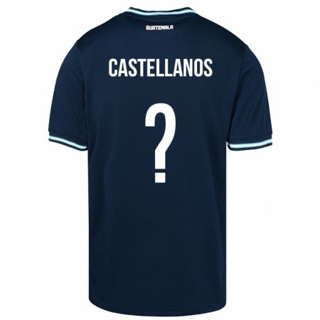 Kandiny Férfi Guatemala Jezmin Castellanos #0 Kék Idegenbeli Jersey 24-26 Mez Póló Ing