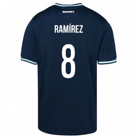 Kandiny Női Guatemala Dennis Ramírez #8 Kék Idegenbeli Jersey 24-26 Mez Póló Ing