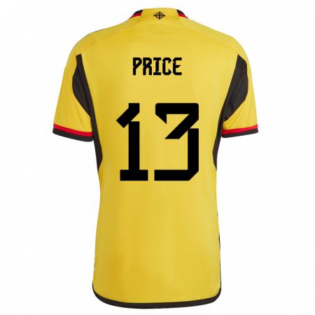 Kandiny Női Észak-Írország Isaac Price #13 Fehér Idegenbeli Jersey 24-26 Mez Póló Ing