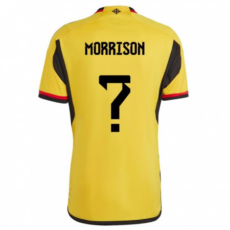 Kandiny Női Észak-Írország Kieran Morrison #0 Fehér Idegenbeli Jersey 24-26 Mez Póló Ing