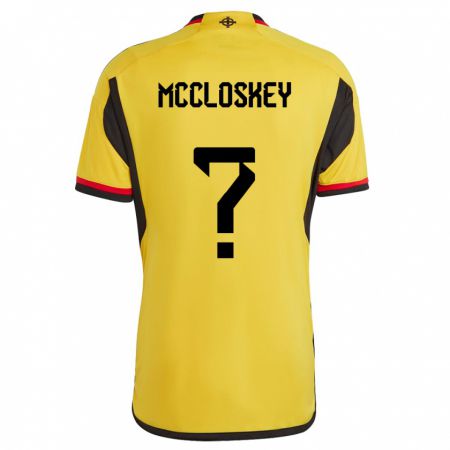 Kandiny Női Észak-Írország Darragh Mccloskey #0 Fehér Idegenbeli Jersey 24-26 Mez Póló Ing