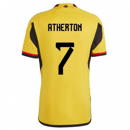 Kandiny Női Észak-Írország Chris Atherton #7 Fehér Idegenbeli Jersey 24-26 Mez Póló Ing