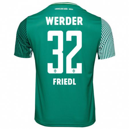 Kandiny Gyermek Marco Friedl #32 Zöld Hazai Jersey 2023/24 Mez Póló Ing