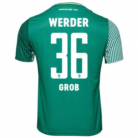 Kandiny Gyermek Christian Groß #36 Zöld Hazai Jersey 2023/24 Mez Póló Ing