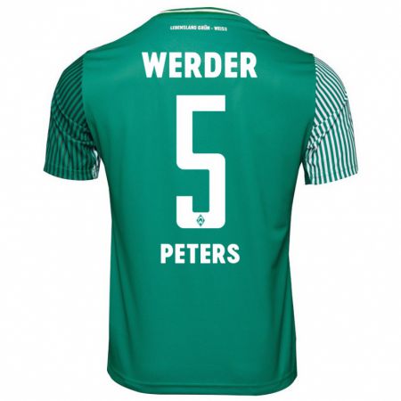 Kandiny Gyermek Joshua Peters #5 Zöld Hazai Jersey 2023/24 Mez Póló Ing