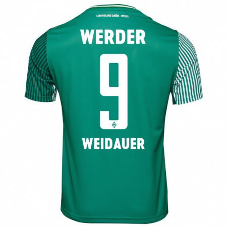 Kandiny Gyermek Sophie Weidauer #9 Zöld Hazai Jersey 2023/24 Mez Póló Ing