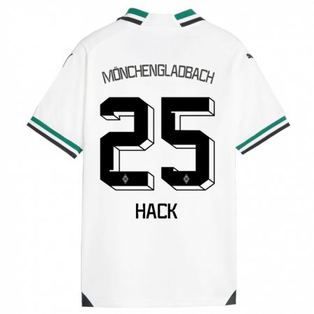 Kandiny Gyermek Robin Hack #25 Fehér Zöld Hazai Jersey 2023/24 Mez Póló Ing