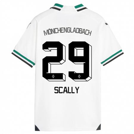 Kandiny Gyermek Joe Scally #29 Fehér Zöld Hazai Jersey 2023/24 Mez Póló Ing