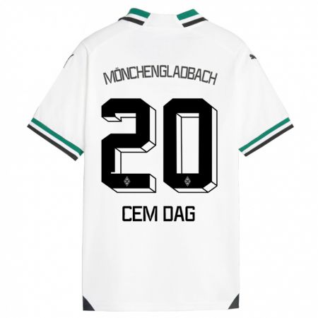 Kandiny Gyermek Cem Dag #20 Fehér Zöld Hazai Jersey 2023/24 Mez Póló Ing