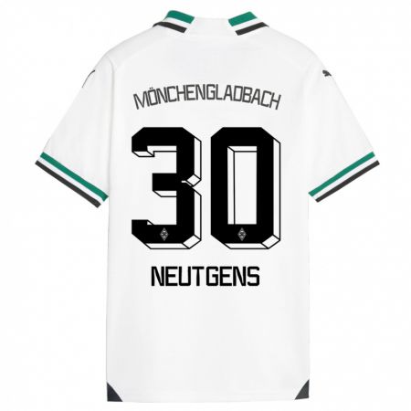 Kandiny Gyermek Maximilian Neutgens #30 Fehér Zöld Hazai Jersey 2023/24 Mez Póló Ing