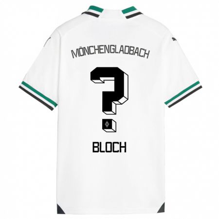 Kandiny Gyermek Stefan Bloch #0 Fehér Zöld Hazai Jersey 2023/24 Mez Póló Ing