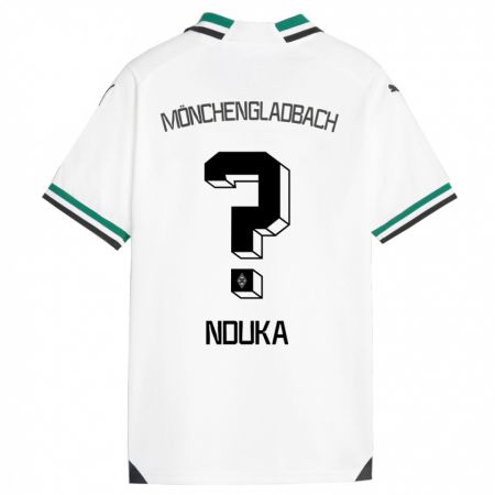 Kandiny Gyermek Michael Nduka #0 Fehér Zöld Hazai Jersey 2023/24 Mez Póló Ing