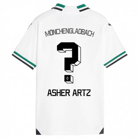 Kandiny Gyermek Asher Artz #0 Fehér Zöld Hazai Jersey 2023/24 Mez Póló Ing