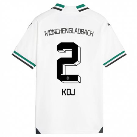 Kandiny Gyermek Julia Koj #2 Fehér Zöld Hazai Jersey 2023/24 Mez Póló Ing