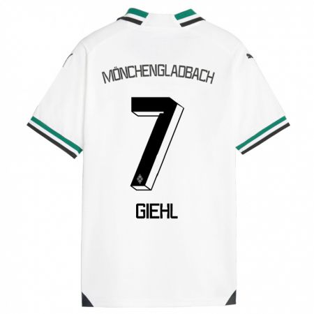 Kandiny Gyermek Madita Giehl #7 Fehér Zöld Hazai Jersey 2023/24 Mez Póló Ing