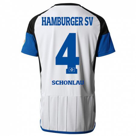 Kandiny Gyermek Sebastian Schonlau #4 Fehér Hazai Jersey 2023/24 Mez Póló Ing