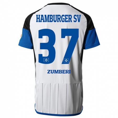 Kandiny Gyermek Valon Zumberi #37 Fehér Hazai Jersey 2023/24 Mez Póló Ing