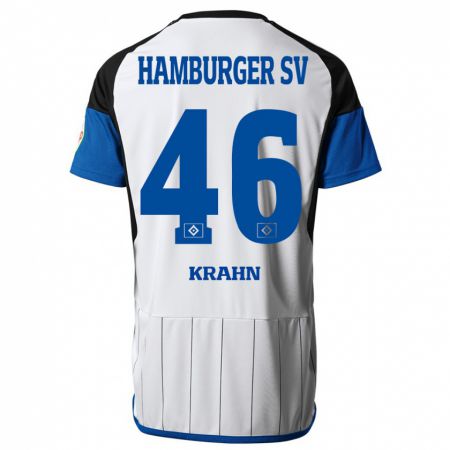 Kandiny Gyermek Elijah Krahn #46 Fehér Hazai Jersey 2023/24 Mez Póló Ing