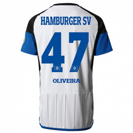 Kandiny Gyermek Nicolas Oliveira #47 Fehér Hazai Jersey 2023/24 Mez Póló Ing