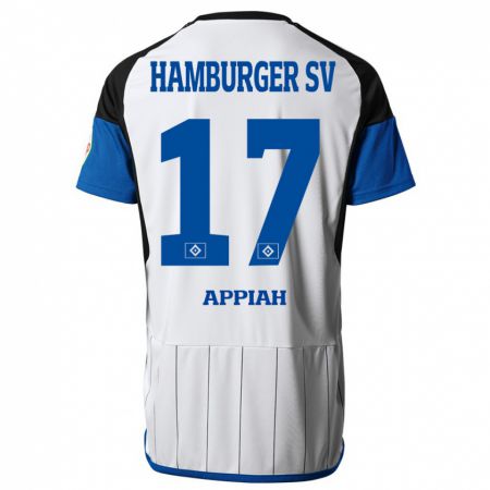 Kandiny Gyermek Emmanuel Appiah #17 Fehér Hazai Jersey 2023/24 Mez Póló Ing