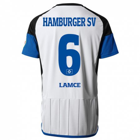 Kandiny Gyermek Benjamin Lamce #6 Fehér Hazai Jersey 2023/24 Mez Póló Ing