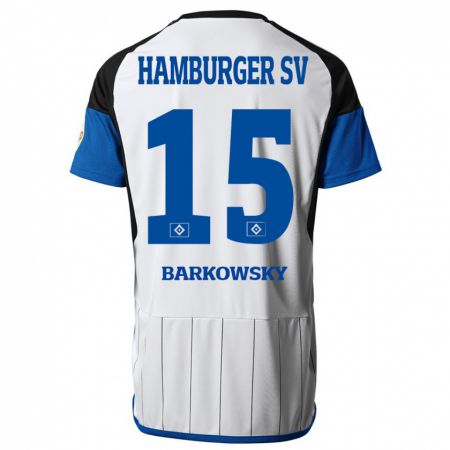 Kandiny Gyermek Finn Barkowsky #15 Fehér Hazai Jersey 2023/24 Mez Póló Ing