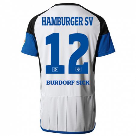 Kandiny Gyermek Emma Burdorf-Sick #12 Fehér Hazai Jersey 2023/24 Mez Póló Ing