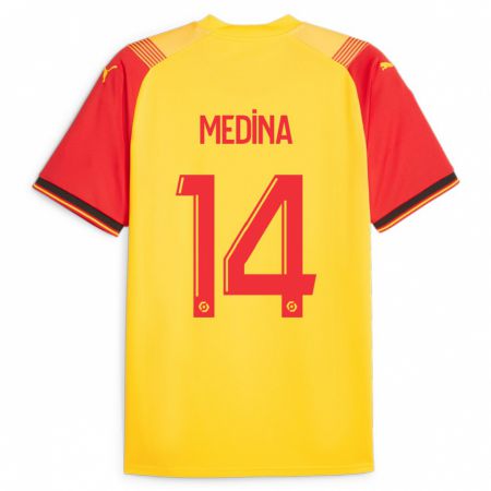 Kandiny Gyermek Facundo Medina #14 Sárga Hazai Jersey 2023/24 Mez Póló Ing