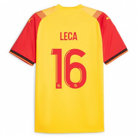 Kandiny Gyermek Jean-Louis Leca #16 Sárga Hazai Jersey 2023/24 Mez Póló Ing