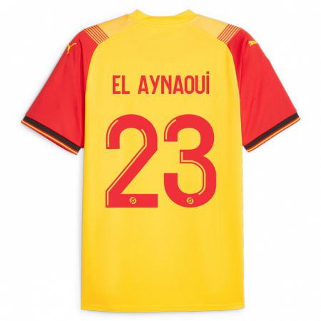 Kandiny Gyermek Neil El Aynaoui #23 Sárga Hazai Jersey 2023/24 Mez Póló Ing