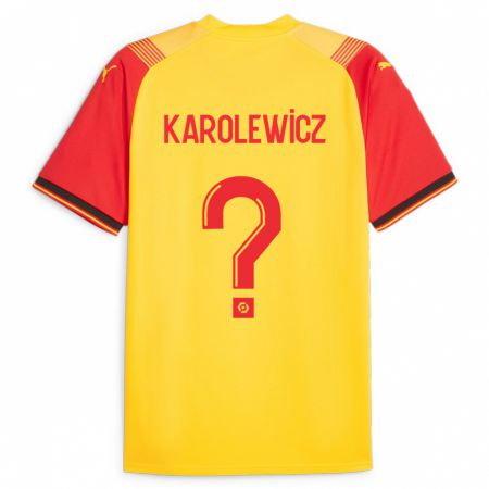 Kandiny Gyermek Roman Karolewicz #0 Sárga Hazai Jersey 2023/24 Mez Póló Ing