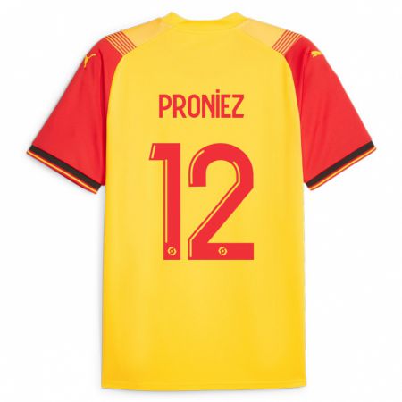 Kandiny Gyermek Fany Proniez #12 Sárga Hazai Jersey 2023/24 Mez Póló Ing