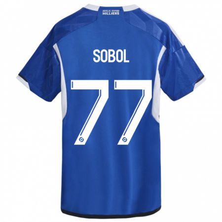 Kandiny Gyermek Eduard Sobol #77 Kék Hazai Jersey 2023/24 Mez Póló Ing