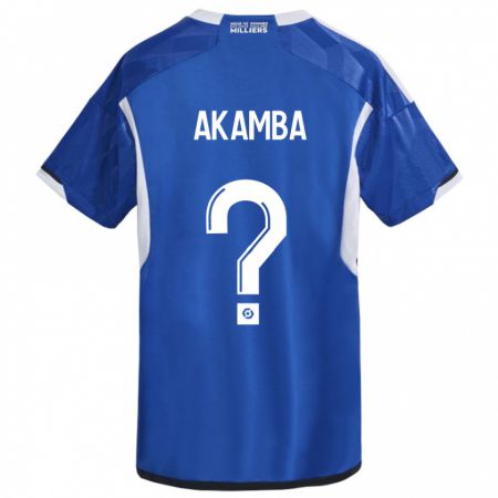 Kandiny Gyermek Fred Akamba #0 Kék Hazai Jersey 2023/24 Mez Póló Ing