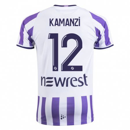 Kandiny Gyermek Warren Kamanzi #12 Fehér Hazai Jersey 2023/24 Mez Póló Ing