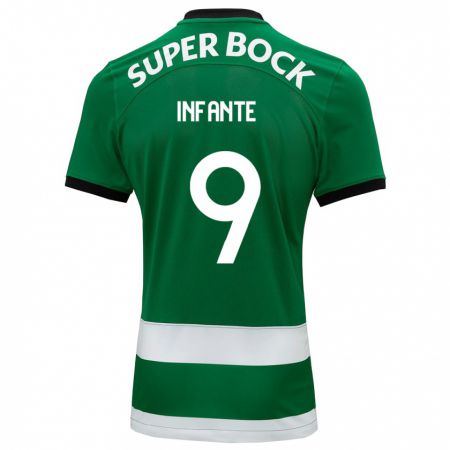 Kandiny Gyermek João Infante #9 Zöld Hazai Jersey 2023/24 Mez Póló Ing