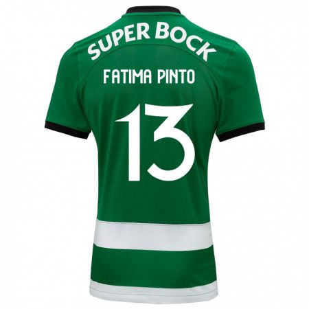 Kandiny Gyermek Fátima Alexandra Figueira Pinto #13 Zöld Hazai Jersey 2023/24 Mez Póló Ing