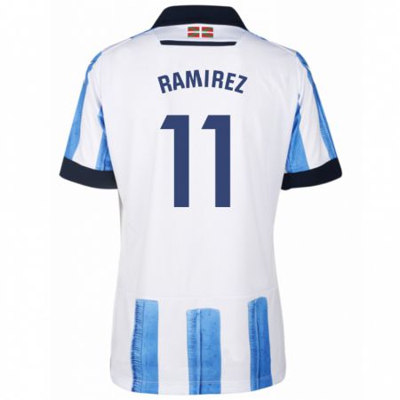 Kandiny Gyermek Darío Ramirez #11 Kék Fehér Hazai Jersey 2023/24 Mez Póló Ing