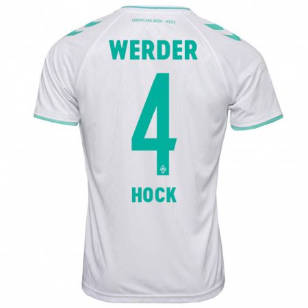 Kandiny Gyermek Alexander Höck #4 Fehér Idegenbeli Jersey 2023/24 Mez Póló Ing