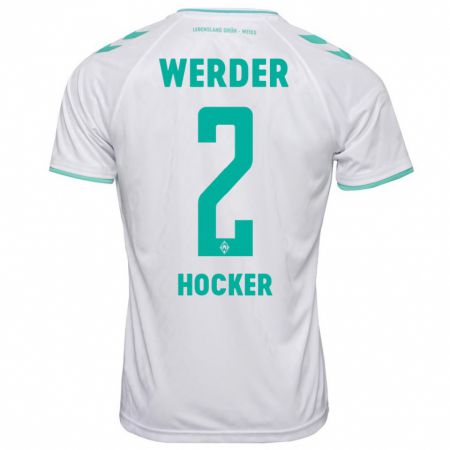 Kandiny Gyermek Luca Höcker #2 Fehér Idegenbeli Jersey 2023/24 Mez Póló Ing