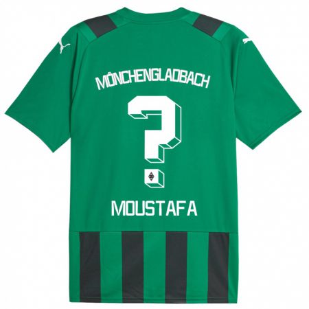 Kandiny Gyermek Seif Ashraf Moustafa #0 Fekete Zöld Idegenbeli Jersey 2023/24 Mez Póló Ing