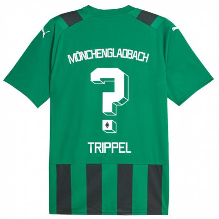 Kandiny Gyermek Marcello Trippel #0 Fekete Zöld Idegenbeli Jersey 2023/24 Mez Póló Ing