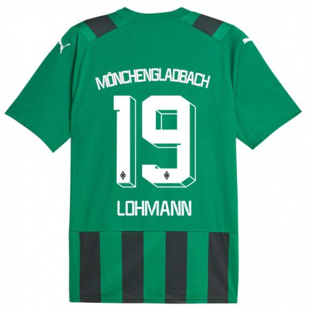 Kandiny Gyermek Mona Lohmann #19 Fekete Zöld Idegenbeli Jersey 2023/24 Mez Póló Ing