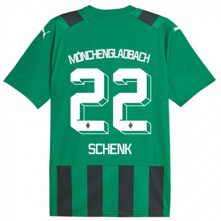 Kandiny Gyermek Isabel Schenk #22 Fekete Zöld Idegenbeli Jersey 2023/24 Mez Póló Ing